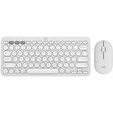 Logitech Pebble 2 Combo, Wireless Keyboard and Mouse, Quiet and Portable, Customizable, Logi Bolt, Bluetooth, Tonal White — 920-012198