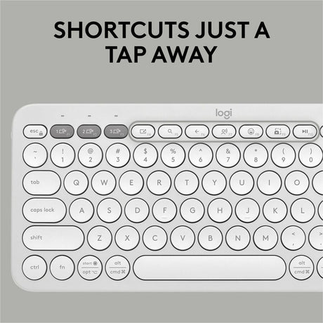 Logitech Pebble 2 Combo, Wireless Keyboard and Mouse, Quiet and Portable, Customizable, Logi Bolt, Bluetooth, Tonal White — 920-012198
