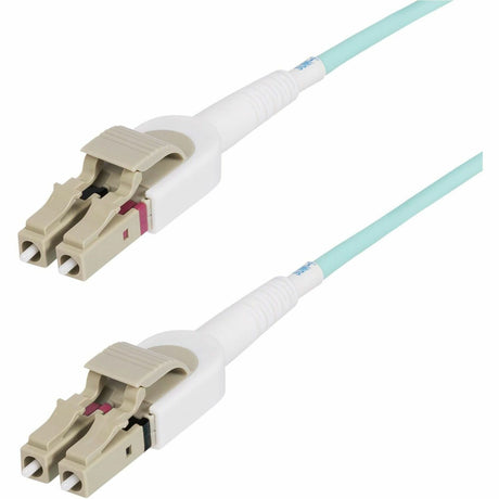 StarTech.com 5m (16.4ft) LC to LC (UPC) OM4 Switchable Fiber Optic Cable 50/125, 100G, Toolless Polarity Switching, LSZH Fiber Jumper Cord — 450FBLCLC5SW