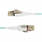StarTech.com 5m (16.4ft) LC to LC (UPC) OM4 Switchable Fiber Optic Cable 50/125, 100G, Toolless Polarity Switching, LSZH Fiber Jumper Cord — 450FBLCLC5SW
