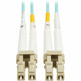 Eaton Tripp Lite Series 10Gb/40Gb/100Gb Duplex Multimode 50/125 OM4 LSZH Fiber Patch Cable (LC/LC), Aqua, 5M (16.4 ft.), TAA — N820-05M-OM4TAA