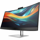 HP 740pm 40" Class Webcam 5K2K WUHD Curved Screen LED Monitor - 21:9 - Black, Silver — 8Y2R2AA#ABA