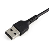 StarTech.com 12inch/30cm Durable Black USB-A to Lightning Cable, Rugged Heavy Duty Charging/Sync Cable for Apple iPhone/iPad MFi Certified — RUSBLTMM30CMB