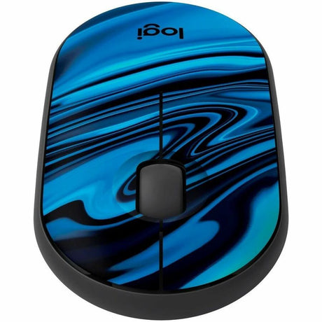 Logitech M340 Wireless Mouse with Limited Edition Prints, USB Receiver and Silent Clicks, Portable Wireless Mouse for Laptop, PC, Windows, Chrome, Surface, Blue Galaxy — 910-007282