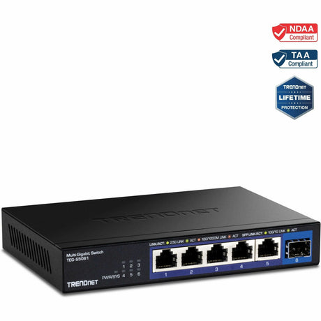 TRENDnet 6-Port 2.5G Unmanaged Switch with 10G SFP+ Port — TEG-S5061