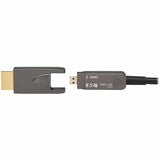 Eaton Tripp Lite series 8K HDMI Fiber Active Optical Cable (AOC) - 8K UHD @ 60 Hz, HDR, Detachable Connector, M/M, Black, 40 m (131 ft.) — P568FM-40M-8K6