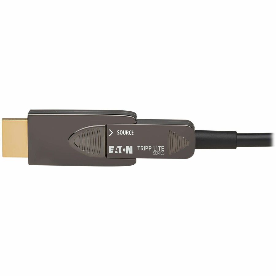 Eaton Tripp Lite series 8K HDMI Fiber Active Optical Cable (AOC) - 8K UHD @ 60 Hz, HDR, Detachable Connector, M/M, Black, 40 m (131 ft.) — P568FM-40M-8K6