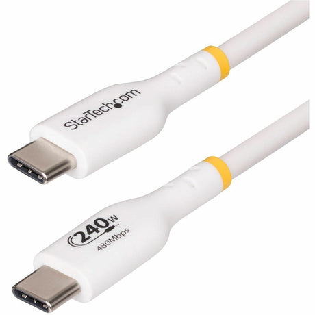 StarTech.com 10ft White USB-C Charging Cable, USB-IF Certified USB C Cable, 240W PD EPR, USB 2.0 Type-C Laptop Charger Cord, TPE Jacket — USB2EPR10FW