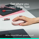 Logitech POP ICON COMBO, Bluetooth Keyboard and Mouse Combo, Comfortable Typing, Programmable Keys and Buttons, Quiet Clicks (Rose & Off-white) — 920-013105