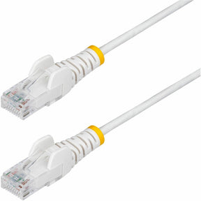 StarTech.com 25ft White Slim CAT6 Ethernet Cable, Slim Snagless RJ45, UTP, LSZH, 28AWG Bare Copper, Slim Network Patch Cord, Fluke Tested — N6PAT25WHS