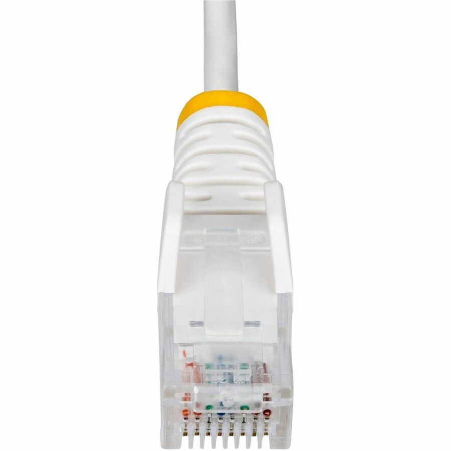 StarTech.com 25ft White Slim CAT6 Ethernet Cable, Slim Snagless RJ45, UTP, LSZH, 28AWG Bare Copper, Slim Network Patch Cord, Fluke Tested — N6PAT25WHS