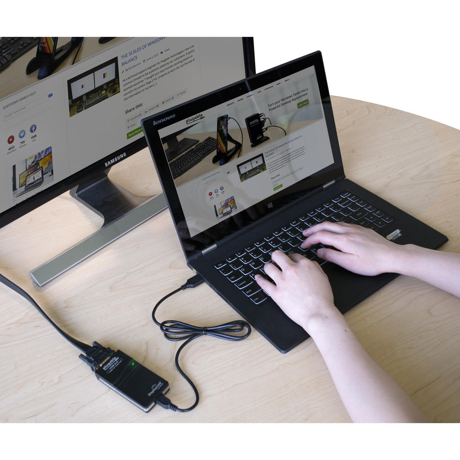 Plugable USB 2.0 to VGA Video Graphics Adapter for Multiple Monitors up to 1920x1080 — USB-VGA-165