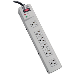 Eaton Tripp Lite Series Protect It! Surge Protector with 6 Right-Angle Outlets, 6 ft. (1.83 m) Cord, 1340 Joules, Diagnostic LEDs, Metal Case — TLM626