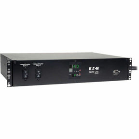 Eaton Tripp Lite Series 5.8kW Single-Phase Local Metered Automatic Transfer Switch PDU, Two 200-240V L6-30P Inputs, 16-C13 2-C19 & 1 L6-30R Outlet, 2U, TAA — PDUMH30HVAT