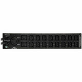 Eaton Tripp Lite Series 5.8kW Single-Phase Local Metered Automatic Transfer Switch PDU, Two 200-240V L6-30P Inputs, 16-C13 2-C19 & 1 L6-30R Outlet, 2U, TAA — PDUMH30HVAT