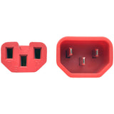 Eaton Tripp Lite Series Power Cord C14 to C15 - Heavy-Duty, 15A, 250V, 14 AWG, 3 ft. (0.91 m), Red — P018-003-ARD