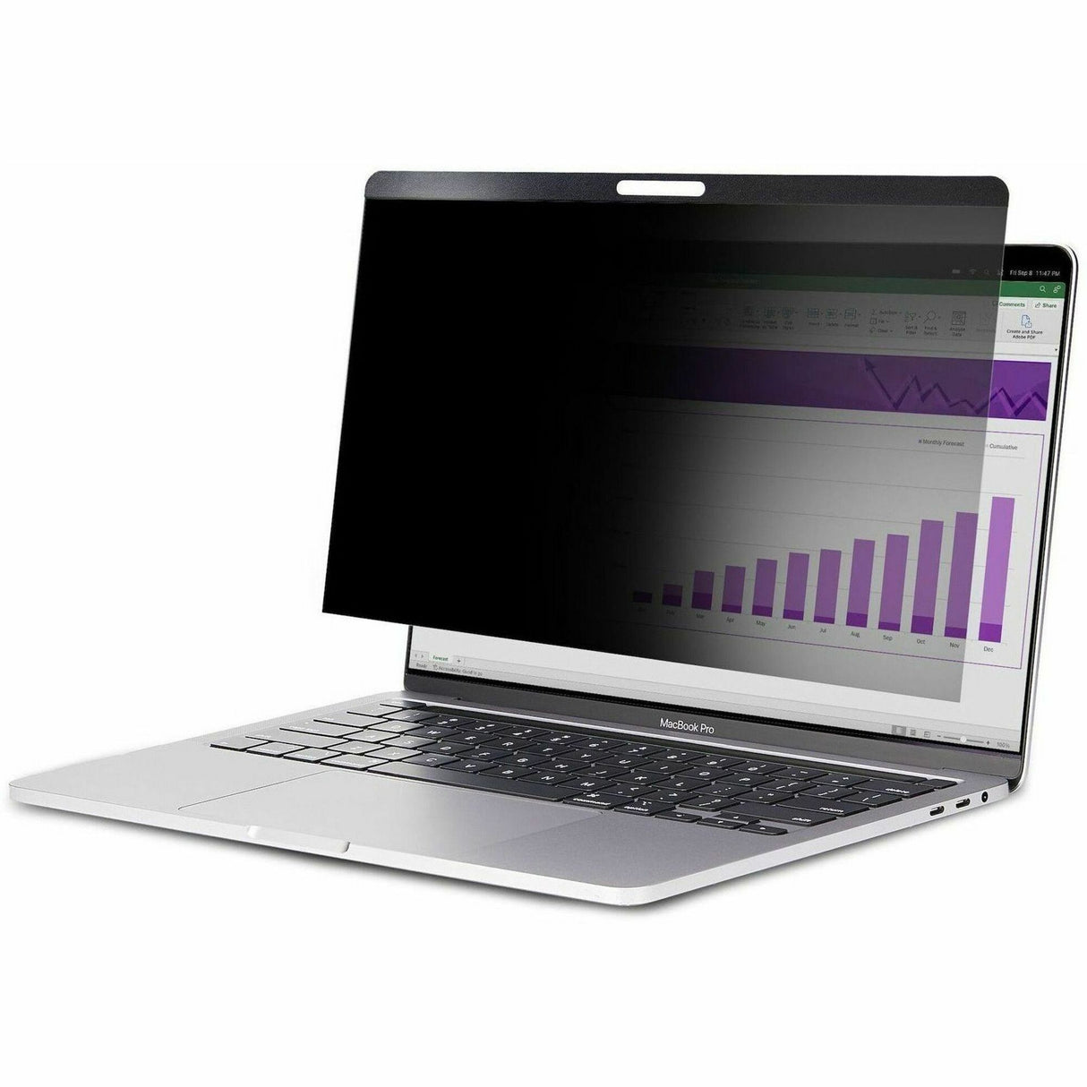 StarTech.com Laptop Privacy Screen for 15 inch MacBook Pro & Air - Magnetic Removable Security Filter - Blue Light Reducing - Matte/Glossy — PRIVSCNMAC15