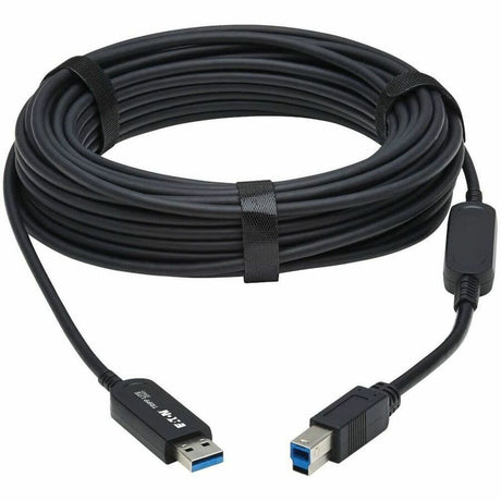 Eaton Tripp Lite Series USB 3.2 Gen 1 Plenum-Rated Fiber Active Optical Cable (AOC) - 5 Gbps, (A to B M/M), Black, 20 m — U328F-20M