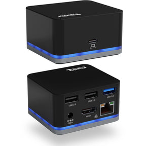 Plugable USB-C Wired Cube Mini Docking Station - Compact HDMI, Gigabit Ethernet, 3 USB Ports — UD-CUBE