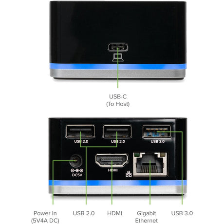 Plugable USB-C Wired Cube Mini Docking Station - Compact HDMI, Gigabit Ethernet, 3 USB Ports — UD-CUBE
