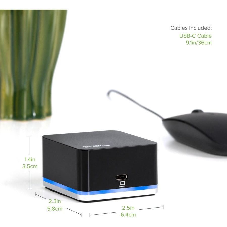 Plugable USB-C Wired Cube Mini Docking Station - Compact HDMI, Gigabit Ethernet, 3 USB Ports — UD-CUBE