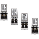 TRENDnet SFP Multi-Mode LC Module 4-Pack, TEG-MGBSX/4, Transmission Up to 550m (1804 Ft), Mini-GBIC, Hot Pluggable, IEEE 802.3z Gigabit Ethernet, Supports Up to 1.25 Gbps, Lifetime Protection — TEG-MGBSX/4