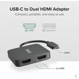 Plugable USB C to HDMI Adapter for Dual Monitors 4K 60Hz — USBC-MSTH2