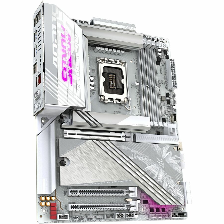 Aorus Ultra Durable Z890 A ELITE X ICE Gaming Desktop Motherboard - Intel Z890 Chipset - Socket LGA-1851 - ATX — Z890 AORUS ELITE X ICE