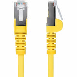 StarTech.com 1ft Yellow CAT6a Ethernet Cable, Snagless RJ45, 10G, 100W PoE, S/FTP, LSZH, 27AWG Pure Copper, 500MHz, Shielded Network Cord — NLYL-1F-CAT6A-PATCH