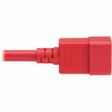 Eaton Tripp Lite Series Power Cord, C20 to C21 - Heavy-Duty, 20A, 250V, 12 AWG, 2 ft. (0.6 m), Red — P035-002-ARD