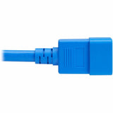 Eaton Tripp Lite Series Power Cord, C20 to C21 - Heavy-Duty, 20A, 250V, 12 AWG, 4 ft. (1.2 m), Blue — P035-004-ABL