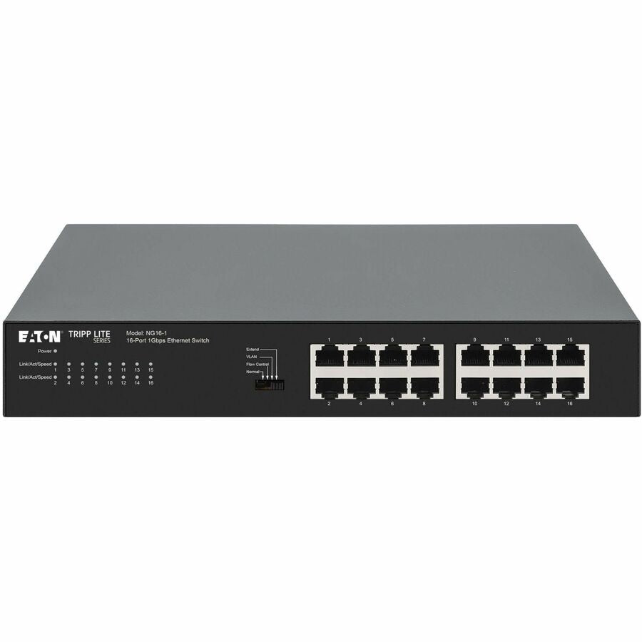 Eaton Tripp Lite Series 16-Port 10/100/1000 Mbps Desktop Gigabit Ethernet Unmanaged Switch, Metal Enclosure — NG16-1