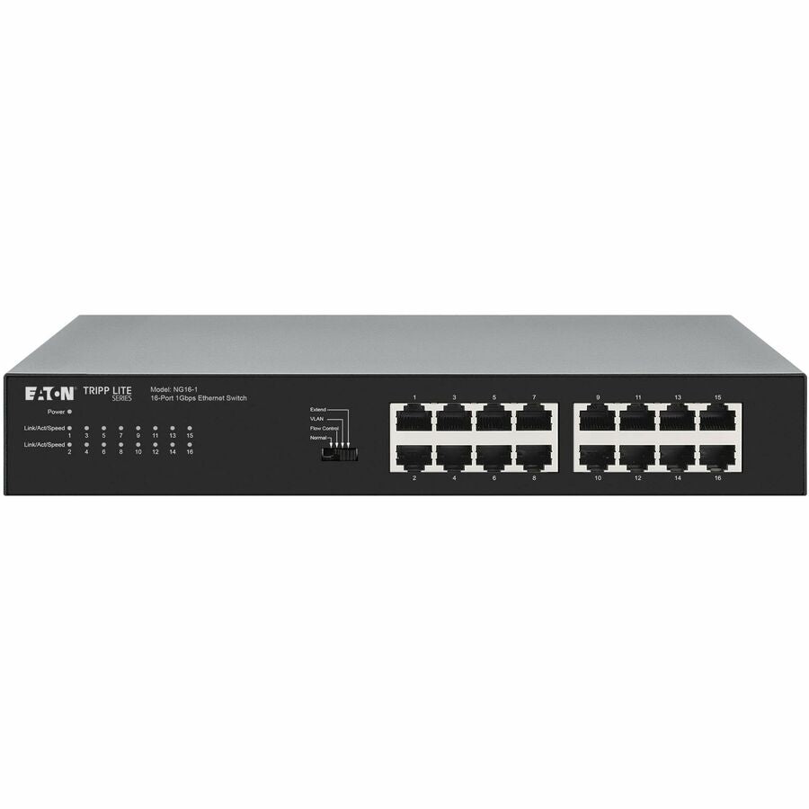 Eaton Tripp Lite Series 16-Port 10/100/1000 Mbps Desktop Gigabit Ethernet Unmanaged Switch, Metal Enclosure — NG16-1