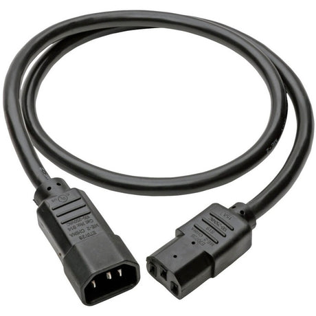 Eaton Tripp Lite Series Heavy-Duty PDU Power Cord, C13 to C14 - 15A, 250V, 14 AWG, 3 ft. (0.91 m), Black — P005-003