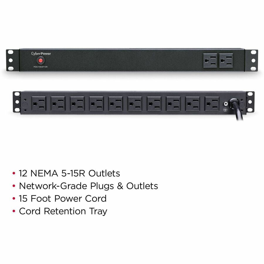 CyberPower PDU15B2F10R 100 - 125 VAC 15A Basic PDU — PDU15B2F10R