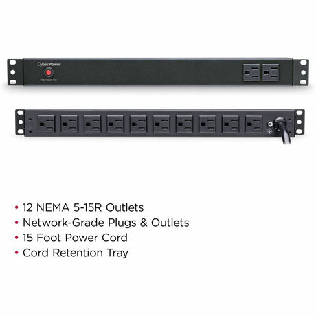 CyberPower PDU15B2F10R 100 - 125 VAC 15A Basic PDU — PDU15B2F10R