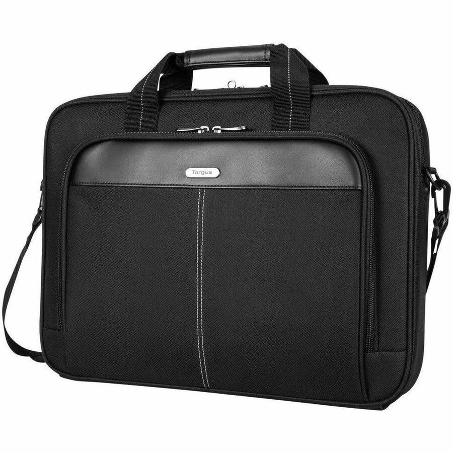 Targus Classic Slim TCT027US Carrying Case (Briefcase) for 15" to 16" Notebook - Black - TAA Compliant — TCT027US
