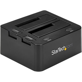 StarTech.com Dual-Bay USB 3.0 to SATA Hard Drive Docking Station, 2.5/3.5" SATA I/II/III, SSD/HDD Dock, USB Hard Drive Bay, Top-Loading — SDOCK2U33
