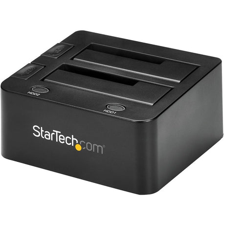 StarTech.com Dual-Bay USB 3.0 to SATA Hard Drive Docking Station, 2.5/3.5" SATA I/II/III, SSD/HDD Dock, USB Hard Drive Bay, Top-Loading — SDOCK2U33