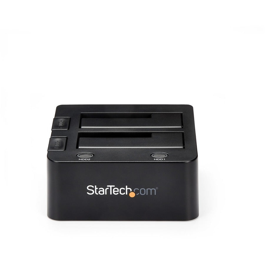 StarTech.com Dual-Bay USB 3.0 to SATA Hard Drive Docking Station, 2.5/3.5" SATA I/II/III, SSD/HDD Dock, USB Hard Drive Bay, Top-Loading — SDOCK2U33
