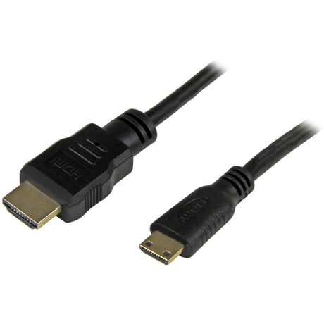 StarTech.com 6ft Mini HDMI to HDMI Cable with Ethernet, 4K 30Hz High Speed Mini HDMI 1.4 (Type-C) Device to HDMI Adapter Cable/Cord, M/M — HDMIACMM6