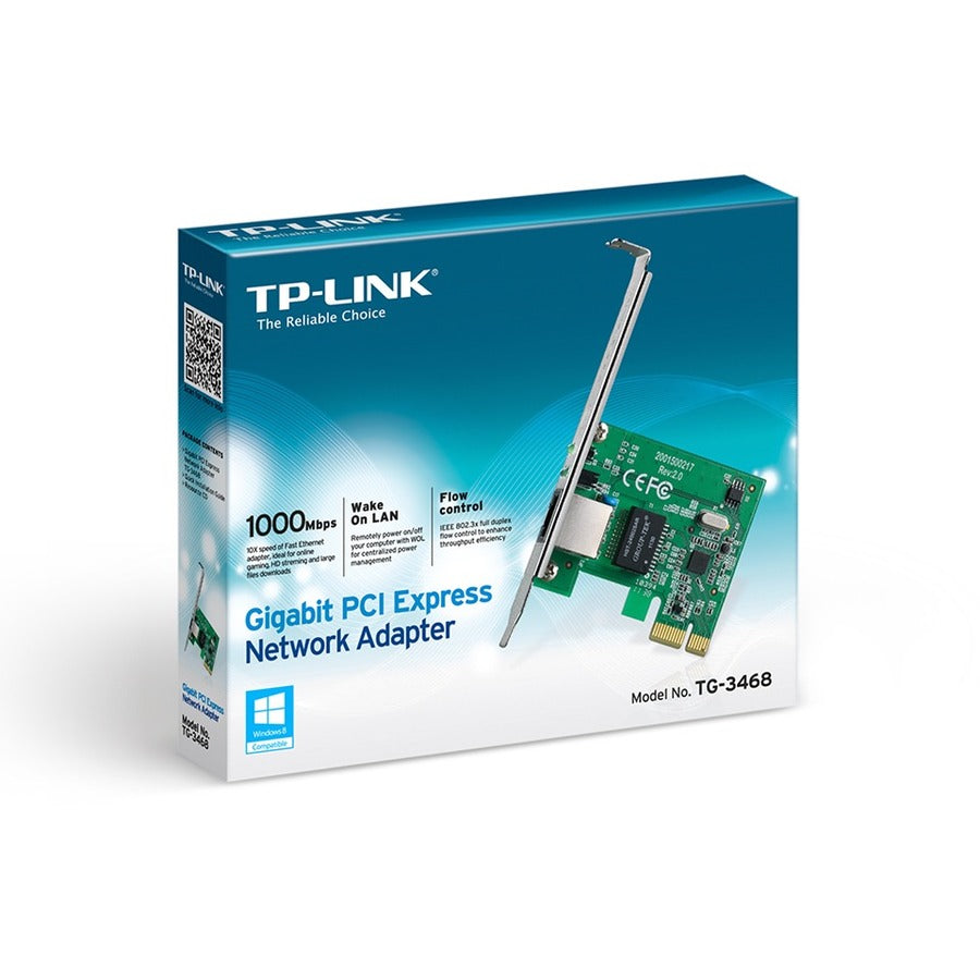 TP-LINK TG-3468 -10/100/1000Mbps Gigabit Ethernet PCI Express Network Card — TG-3468