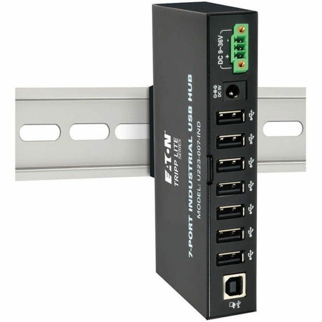 Eaton Tripp Lite Series 7-Port Industrial-Grade USB 2.0 Hub - 15 kV ESD Immunity, Metal Housing, Mountable — U223-007-IND