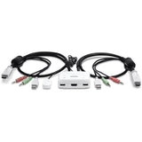 TRENDnet 2-Port HDMI KVM Switch, Control 2 Computers With One Set Of Console Controls, Full HD 1080P, HDMI And 3.5 mm Analog Audio, Monitor Switch, Windows And Mac KVM Switch Software, White, TK-215I