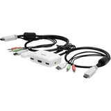 TRENDnet 2-Port HDMI KVM Switch, Control 2 Computers With One Set Of Console Controls, Full HD 1080P, HDMI And 3.5 mm Analog Audio, Monitor Switch, Windows And Mac KVM Switch Software, White, TK-215I