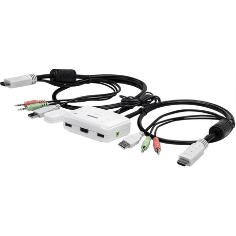 TRENDnet 2-Port HDMI KVM Switch, Control 2 Computers With One Set Of Console Controls, Full HD 1080P, HDMI And 3.5 mm Analog Audio, Monitor Switch, Windows And Mac KVM Switch Software, White, TK-215I