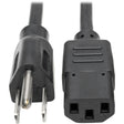 Eaton Tripp Lite Series Desktop Computer AC Power Cable, NEMA 5-15P to C13 - 10A, 125V, 18 AWG, 20 ft. (6.09 m), Black — P006-020