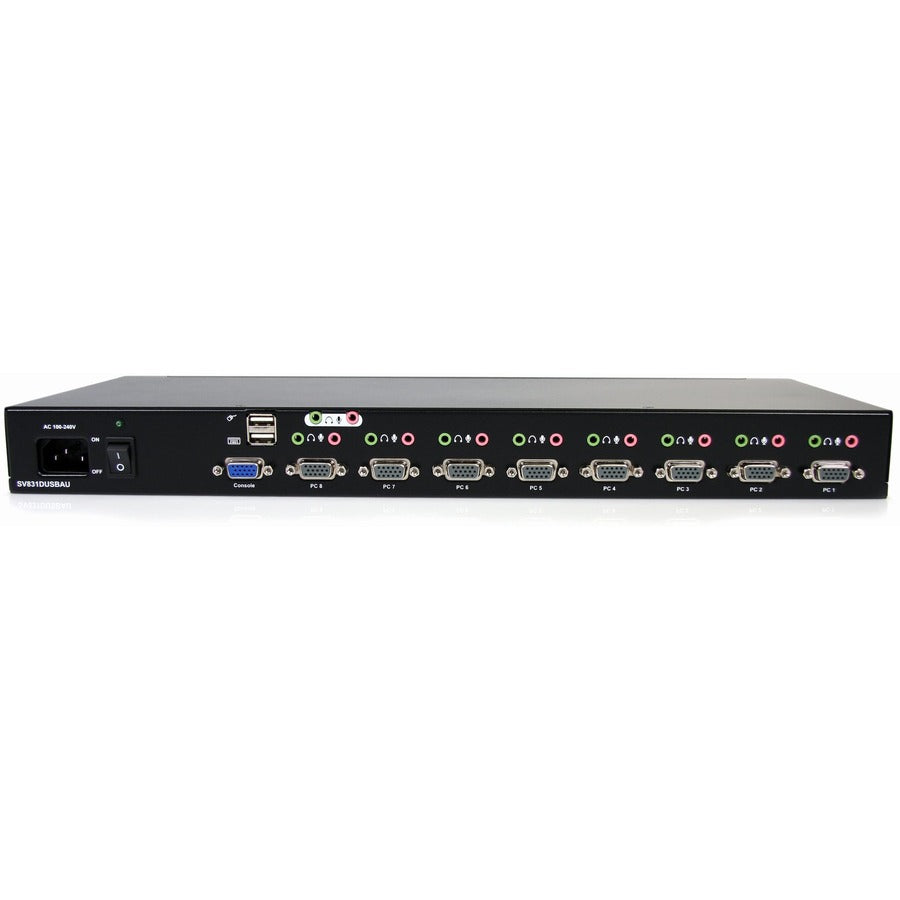 StarTech.com 8 Port Rackmount USB VGA KVM Switch w/ Audio — SV831DUSBAU