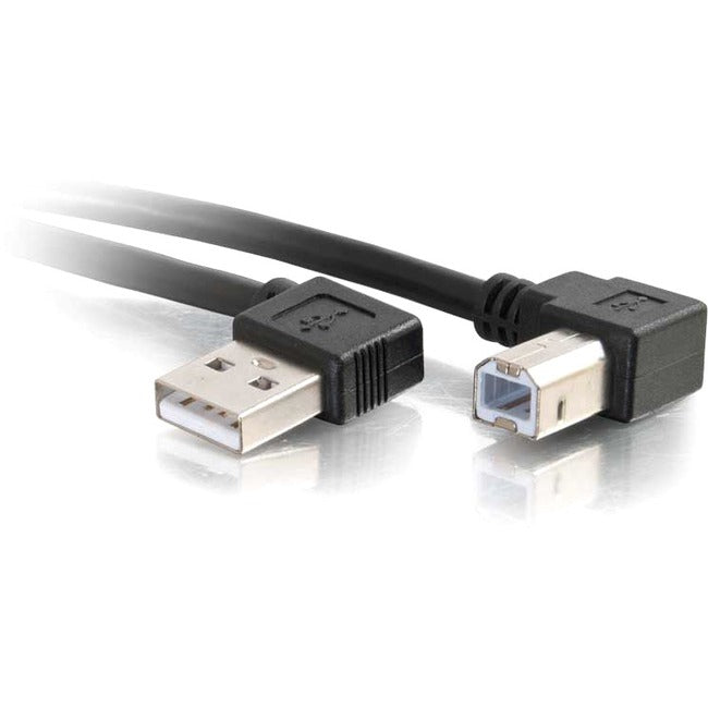 C2G 5m USB 2.0 Right Angle A/B Cable - Black (16.4ft) — 28112