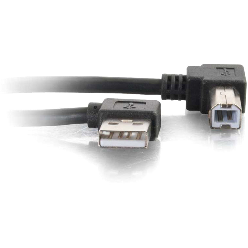 C2G 5m USB 2.0 Right Angle A/B Cable - Black (16.4ft) — 28112